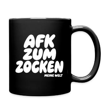 AFK Zum Zocken – Meine Welt - Full Colour Mug - black - Right