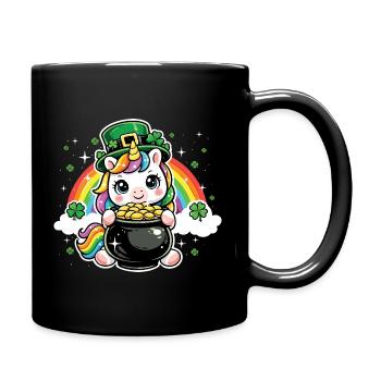 Shamrock Unicorn St Patrick’s Irish - Mug uni - noir - Droite