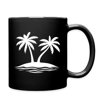 Île de la plage Palm Trees - Mug uni - noir - Droite