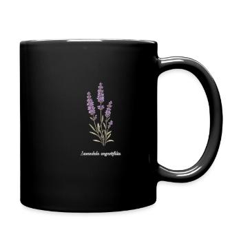 Lavender Botanical Illustration - Full Colour Mug - black - Right