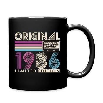 1986 Vintage 40th Birthday Retro Gift - Full Colour Mug - black - Right