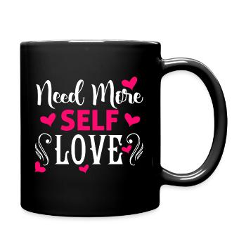 Besoin de plus d’amour de soi Design motivant - Mug uni - noir - Droite