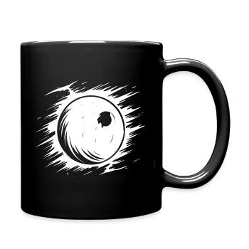 Bowlingkugel Zeichnung - Tasse einfarbig - Schwarz - Rechts