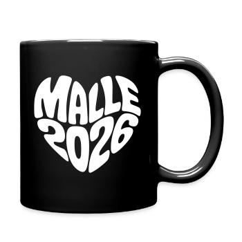 Malle 2026 Cœur - Mug uni - noir - Droite