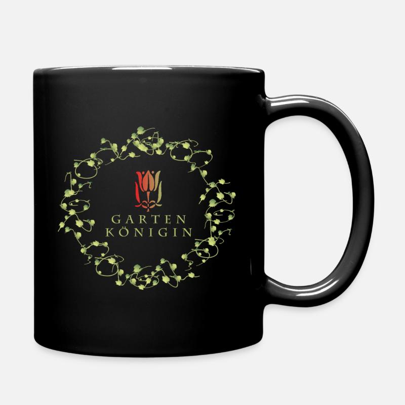 Gartenkoenigin - Tasse einfarbig - Schwarz