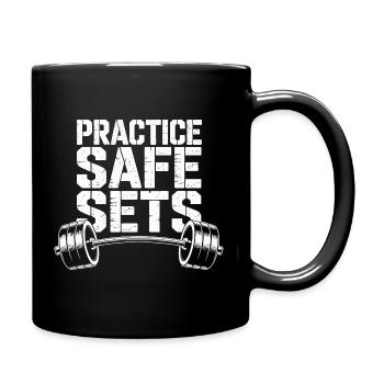 Practice safe sentences - Full Colour Mug - black - Right