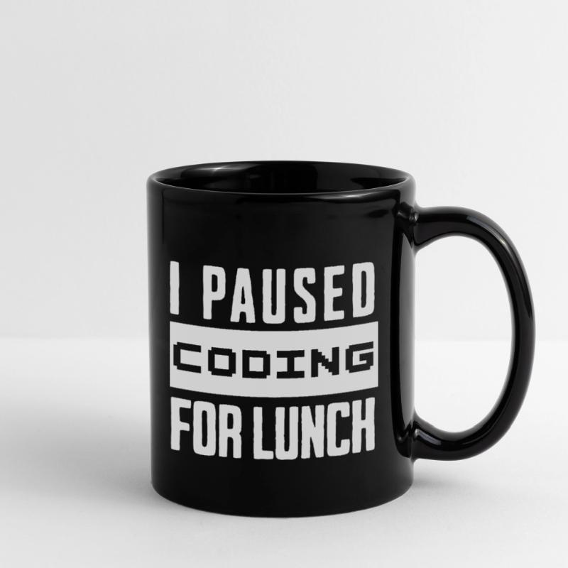 Codage de geeks, j’ai mis le codage en pause pour le déjeuner Mug uni