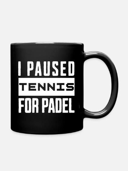 Tennis & Sweat à capuche ou coupe de padel pour joueurs de padel - Mug uni - noir