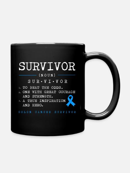 Darm Krebs Dickdarm - Tasse einfarbig - Schwarz