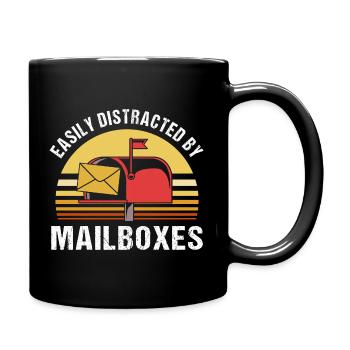 Poststempel Post - Tasse einfarbig - Schwarz - Rechts