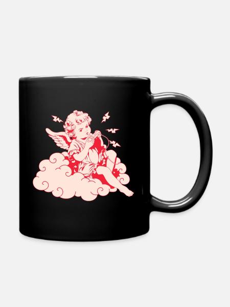 Wütender Gaming Cherub – Lag Blitze - Tasse einfarbig - Schwarz