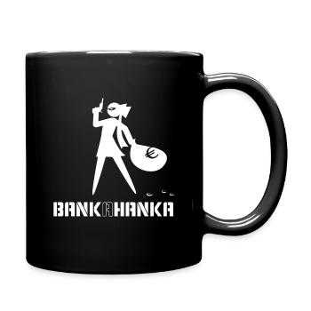 BANK A HANKA - white - - Tasse einfarbig - Schwarz - Rechts