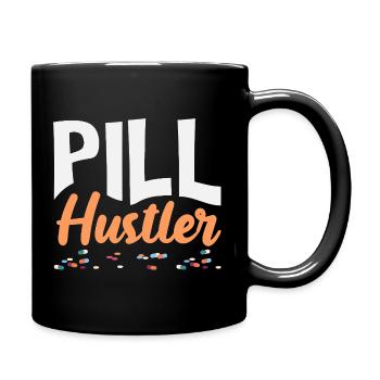 Pill Hustler Pharmacist Pharmacy Technician - Full Colour Mug - black - Right
