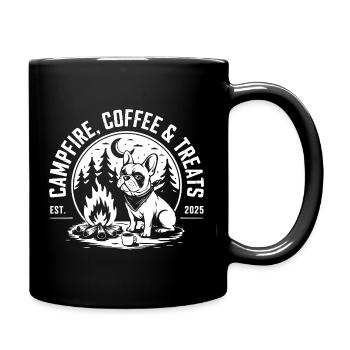 Campfire Coffee And Treats French Bulldog - Full Colour Mug - black - Right