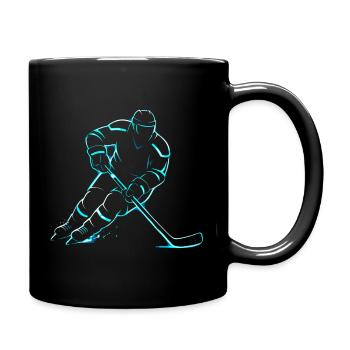 Eishockey Junge Spieler Geschenk - Tasse einfarbig - Schwarz - Rechts