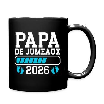 Aktueller Vater kündigt den Vater der Zwillinge 2026 an - Tasse einfarbig - Schwarz - Rechts
