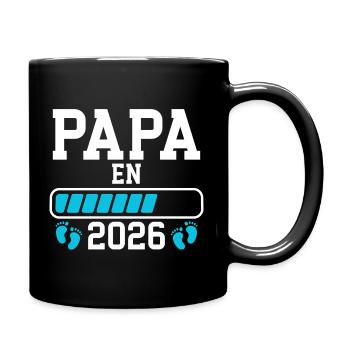 Future dad 2026 birth announcement - Full Colour Mug - black - Right