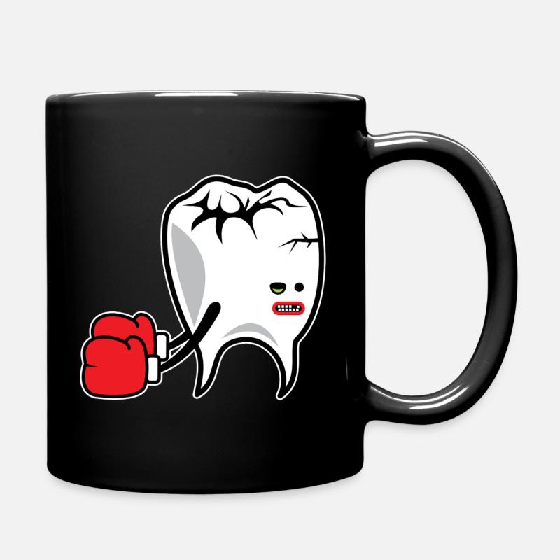 Tooth Boxer K.o. - Tasse einfarbig - Schwarz
