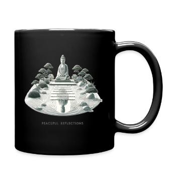 Stille Reflektionen ZenGarten - Tasse einfarbig - Schwarz - Rechts