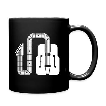 Forme abstraite Guitare rétro - Mug uni - noir - Droite