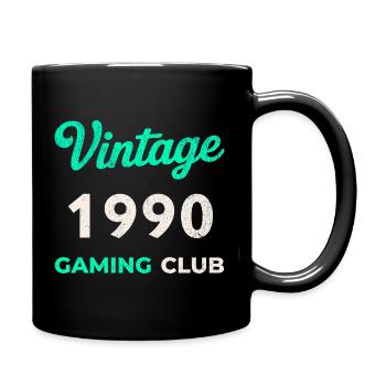 Vintage 1990 – Gaming Club Retro Birth Year - Full Colour Mug - black - Right