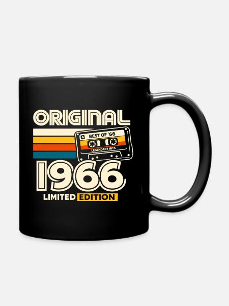 Original 1966 Jahrgang Vintage Geburtstag Retro - Tasse einfarbig - Schwarz