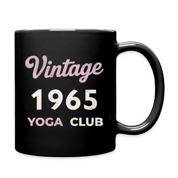 Vintage 1965 Yoga Club Retro Birth Year Vintage - Full Colour Mug - black - Right