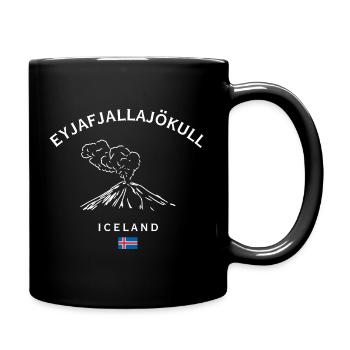 Eyjafjallajökull Vulkan Island - Tasse einfarbig - Schwarz - Rechts