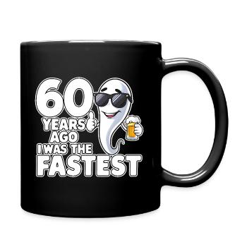 Il y a 60 ans, l’anniversaire le plus rapide et drôle - Mug uni - noir - Droite