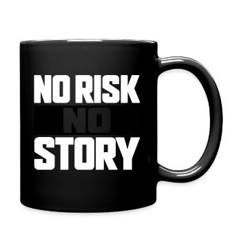 No Risk No Story - Tasse einfarbig - Schwarz - Rechts