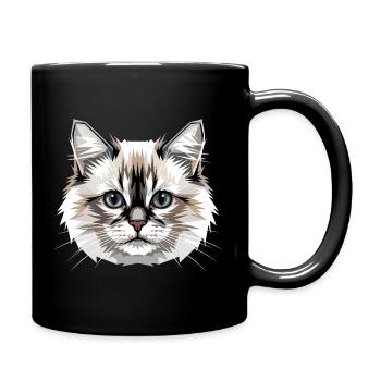 Ragdoll Katze Ragdollkatze Cat Süße Ragdoll Katzen - Tasse einfarbig - Schwarz - Rechts