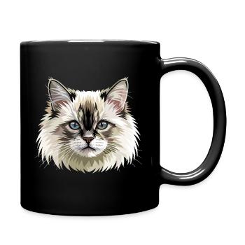 Birma Katze Heilige Birmakatze Süße Birma Katzen - Tasse einfarbig - Schwarz - Rechts