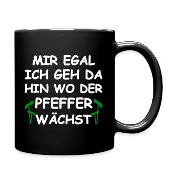 Là où le poivre pousse un drôle de dicton - Mug uni - noir - Droite