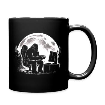 Bigfoot Gamer - Tasse einfarbig - Schwarz - Rechts