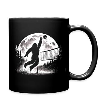 Bigfoot Volleyball - Tasse einfarbig - Schwarz - Rechts