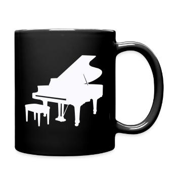 Piano Silhouette Monochrome - Mug uni - noir - Droite