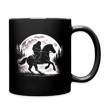 Bigfoot Reiten - Tasse einfarbig - Schwarz - Rechts
