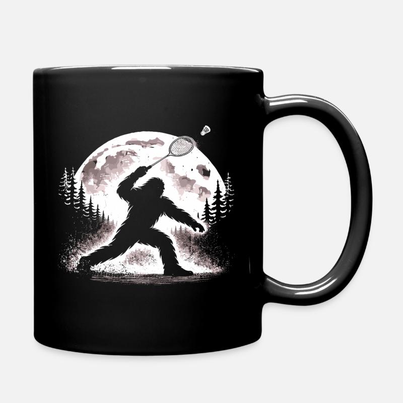 Bigfoot Badminton Spieler - Tasse einfarbig - Schwarz