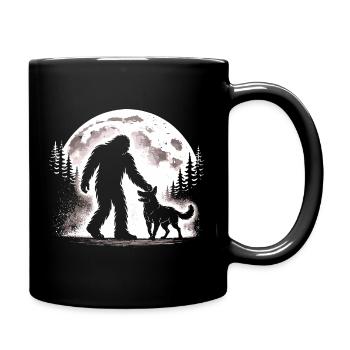Bigfoot German Shepherd - Full Colour Mug - black - Right