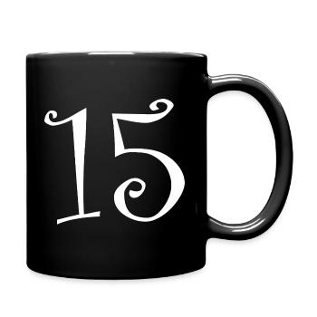 15. 15 ANS. 15e ANNIVERSAIRE. ANNIVERSAIRE 15 ANS. - Mug uni - noir - Droite