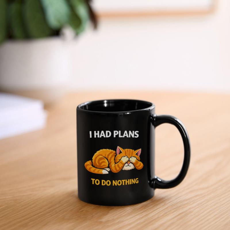 J’avais prévu de ne rien faire, chat Mug uni