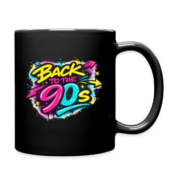 Back to the 90s Neon Graffiti - Full Colour Mug - black - Right