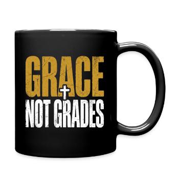 Grace Not Grades Christlicher Lehrer Jesus Glaube - Tasse einfarbig - Schwarz - Rechts