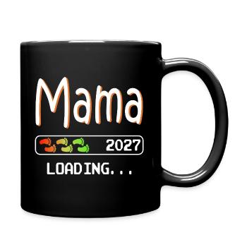 Maman 2027 chargeant grossesse de future mère - Mug uni - noir - Droite