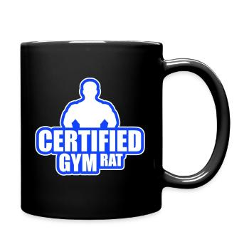 Diction drôle d’entraînement de fitness certifiée Gym Rat - Mug uni - noir - Droite