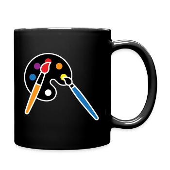Painting, Color Palette, Brush, Art Icon - Full Colour Mug - black - Right