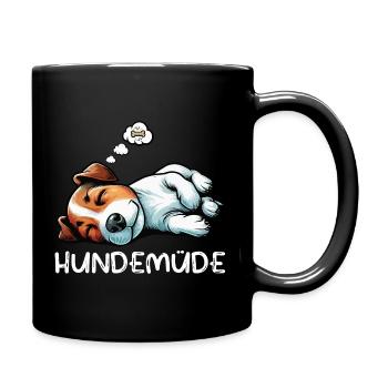 Hundemüde Jack Russel terrier Jack russel besitzer - Tasse einfarbig - Schwarz - Rechts