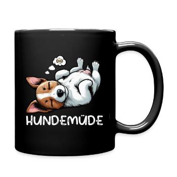Hundemüde Jack Russel terrier Jack russel besitzer - Tasse einfarbig - Schwarz - Rechts