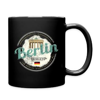 Berlin Germany Brandenburg Gate Souvenir - Full Colour Mug - black - Right