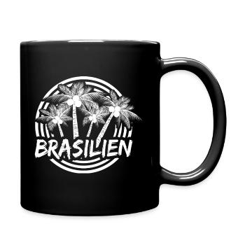 Ferien Brasilien - Tasse einfarbig - Schwarz - Rechts